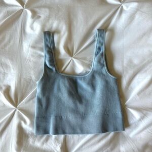 Altar’d state blue ribbed tank top